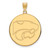 Image of 14K Yellow Gold Kansas State University XL Disc Pendant by LogoArt (4Y066KSU)