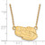 18" 14K Yellow Gold Louisiana State University Sm Pendant Necklace LogoArt 4Y069LSU