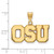 14K Yellow Gold Ohio State University Large Pendant by LogoArt (4Y083OSU)