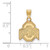 Image of Gold Plated Sterling Silver Ohio State University Small Pendant LogoArt GP002OSU