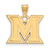 Gold Plated Sterling Silver Miami University Medium Pendant by LogoArt (GP003MU)