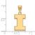 Image of Gold Plated Sterling Silver University of Illinois Med Pendant LogoArt GP003UIL