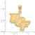 Image of Gold Plated 925 Silver University of Central Florida Lg LogoArt Pendant GP004UCF Image of Gold Plated 925 Silver University of Central Florida Lg LogoArt Pendant GP004UCF