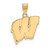 Image of Gold Plated Sterling Silver University of Wisconsin Lg Pendant LogoArt GP004UWI