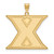 Image of Gold Plated Sterling Silver Xavier University XL Pendant by LogoArt