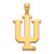 Gold Plated Sterling Silver Indiana University XL Pendant by LogoArt (GP005IU)