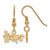 Image of Gold Plated 925 Silver University of Nebraska X-Small Dangle Earrings by LogoArt