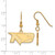 Image of Gold Plated 925 Silver University of North Dakota Sm Earrings LogoArt GP006UNOD