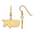 Image of Gold Plated 925 Silver University of North Dakota Sm Earrings LogoArt GP006UNOD