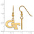 Gold Plated 925 Silver Georgia Institute of Technology Earrings LogoArt GP007GT