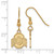 Image of Gold Plated 925 Silver Ohio State University Sm Dangle LogoArt Earrings GP007OSU