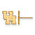 Gold Plated Sterling Silver University of Houston X-Small Post LogoArt Earrings