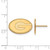 Gold Plated Sterling Silver University of Georgia Sm Post Earrings LogoArt GP009