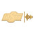 Image of Gold Plated Sterling Silver Oklahoma State University Lapel Pin by LogoArt