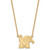 18" Gold Plated Silver University of Memphis Lg Pendant LogoArt Necklace GP012UMP-18