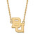 18" Gold Plated 925 Silver Baylor University Lg Pendant Necklace LogoArt GP014BU-18