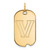 Image of Gold Plated Sterling Silver Villanova University Small Dog Tag by LogoArt