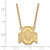 18" Gold Plated Silver Ohio State University Lg Pendant LogoArt Necklace GP016OSU-18