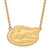 18" Gold Plated Silver University of Florida Lg Pendant LogoArt Necklace GP016UFL-18