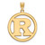 Image of Gold Plated Sterling Silver Rutgers L Pendant in Circle by LogoArt