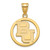 Image of Gold Plated Sterling Silver Baylor University Small Pendant in Circle by LogoArt