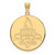 Image of Gold Plated Sterling Silver University of New Orleans XL Pendant LogoArt GP019