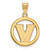 Gold Plated Sterling Silver Villanova University Small Pendant Circle by LogoArt