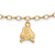 Image of Gold Plated Sterling Silver East Carolina University Anklet by LogoArt Image of Gold Plated Sterling Silver East Carolina University Anklet by LogoArt