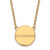 Image of 18" Gold Plated Sterling Silver Rutgers Large Disc Pendant by LogoArt (GP027RUT-18)