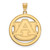 Gold Plated Sterling Silver Auburn University L Pendant in Circle by LogoArt