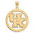 Image of Gold Plated Sterling Silver University of Kentucky L Pendant Circle by LogoArt