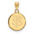 Gold Plated Sterling Silver Florida State University Small Disc LogoArt Pendant