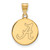 Image of Gold Plated Sterling Silver University of Alabama Med Pendant LogoArt GP039UAL