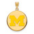 Gold Plated 925 Silver Michigan (University Of) Large Enamel Pendant LogoArt