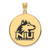 Gold Plated Sterling Silver Northern Illinois U XL Enamel Disc LogoArt Pendant