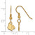 Gold Plated 925 Silver University of Louisville XSmall Earrings LogoArt GP043UL