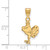 Gold Plated Sterling Silver Virginia Tech Medium Pendant by LogoArt (GP043VTE)