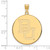Gold Plated Sterling Silver Baylor University XL Disc Pendant by LogoArt GP044BU