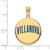 Image of Gold Plated 925 Silver Villanova University Large Disc Pendant LogoArt GP045VIL