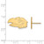 Image of Gold Plated Sterling Silver University of Kansas Sm Post Earrings LogoArt GP046 Image of Gold Plated Sterling Silver University of Kansas Sm Post Earrings LogoArt GP046