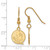 Gold Plated 925 Silver Florida State University Sm Dangle Earrings LogoArt GP048