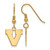 Gold Plated 925 Silver University of Virginia Sm Earrings LogoArt GP048UVA