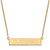 Gold-Plated Sterling Silver LogoArt Clemson University Small Bar Necklace