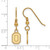 Gold Plated 925 Silver Ohio State University XSmall Earrings LogoArt GP049OSU