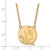 18" Gold Plated 925 Silver Florida State University Pendant Necklace LogoArt GP055FS
