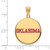 Image of Gold Plated 925 Silver University of Oklahoma Large Pendant LogoArt GP056UOK
