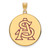 Gold Plated 925 Silver Arizona State University XL Disc Pendant LogoArt GP057AZS