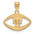 Gold Plated 925 Silver University of Tennessee Pendant Football LogoArt GP057UTN