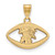 Image of Gold Plated Sterling Silver University of Kentucky Pendant Football LogoArt GP05
