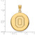 Gold Plated Sterling Silver Ohio State University Large Pendant LogoArt GP064OSU